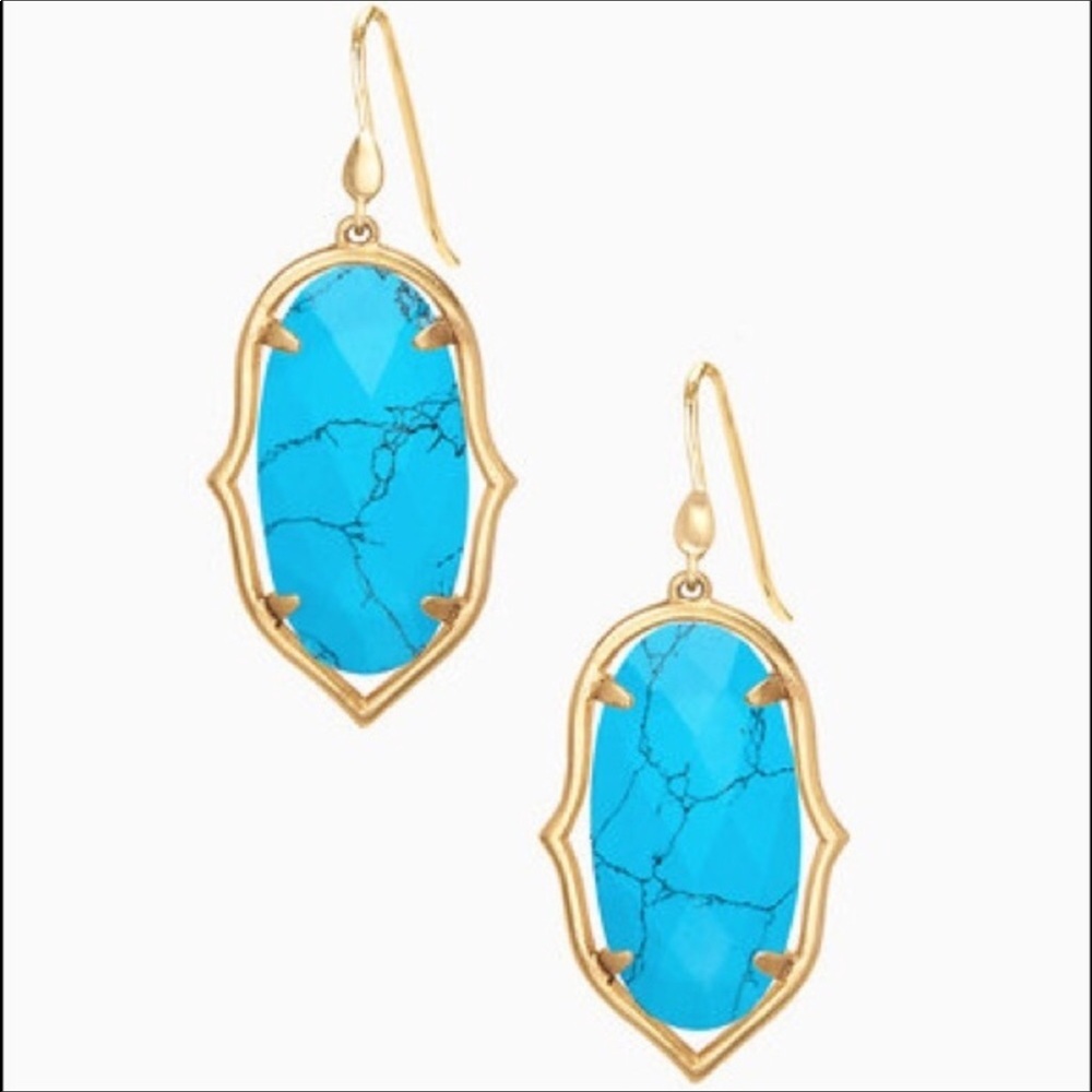 Stella & Dot Amala Chandelier Turquoise Earrings